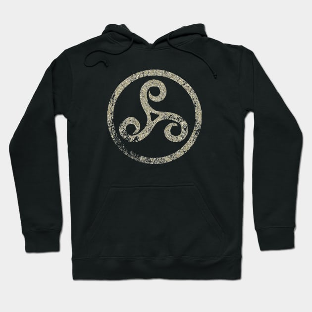 Celtic Knot Triskele Traditional Manx Irish 3 Legs Hoodie by SpottydoggCreatives